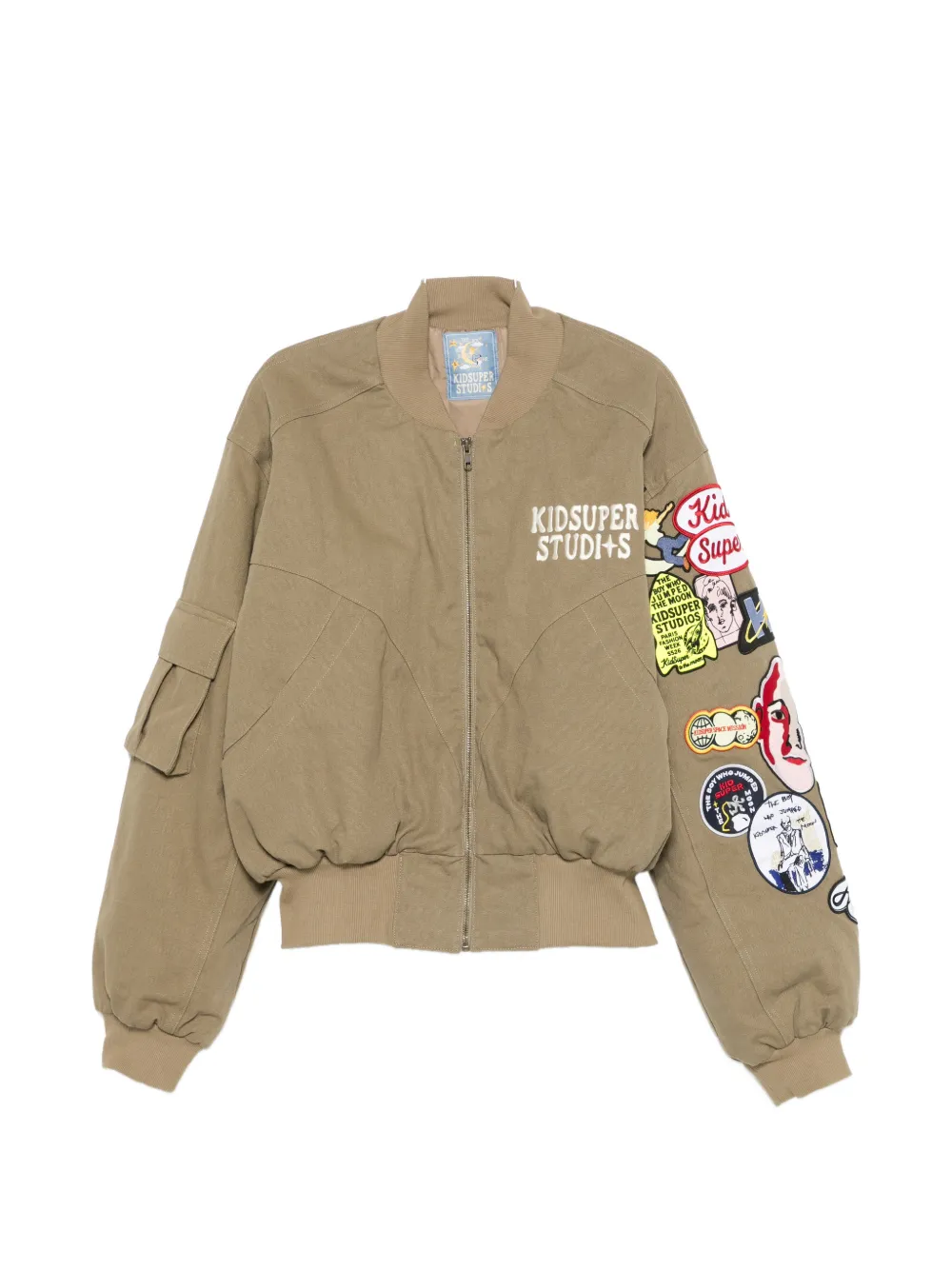 KidSuper patch pocket bomber jacket - Toni neutri