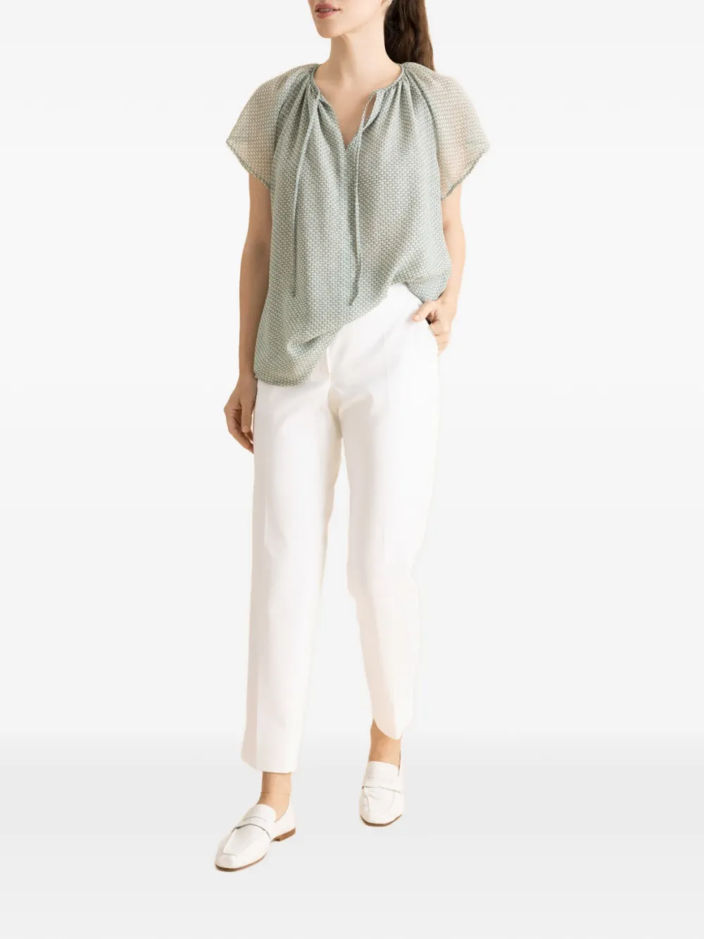  Maison Common Blusa Con Cuello En V - Verde 