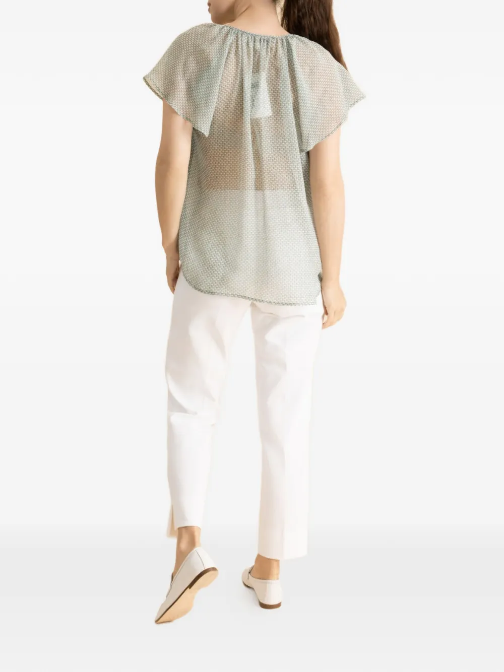  Maison Common Blusa Con Cuello En V - Verde 
