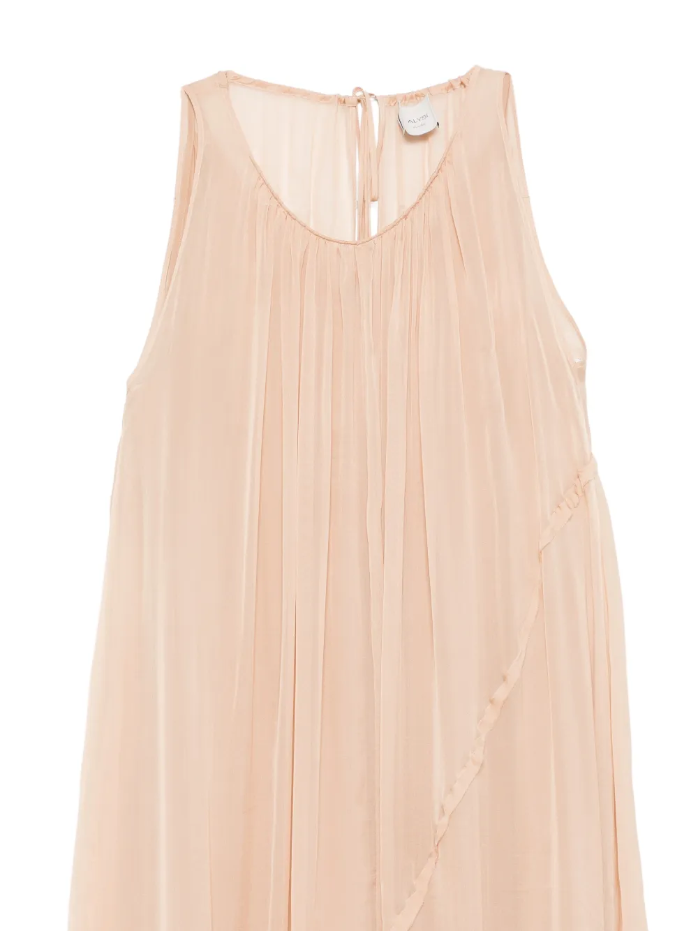 Alysi Jurk met gesmockt vlak Beige