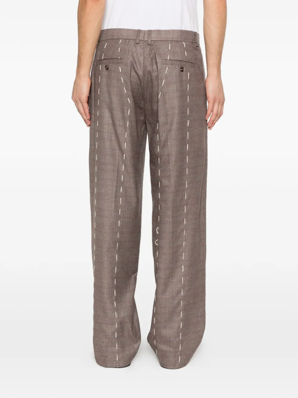 KidSuper Geruite broek Bruin