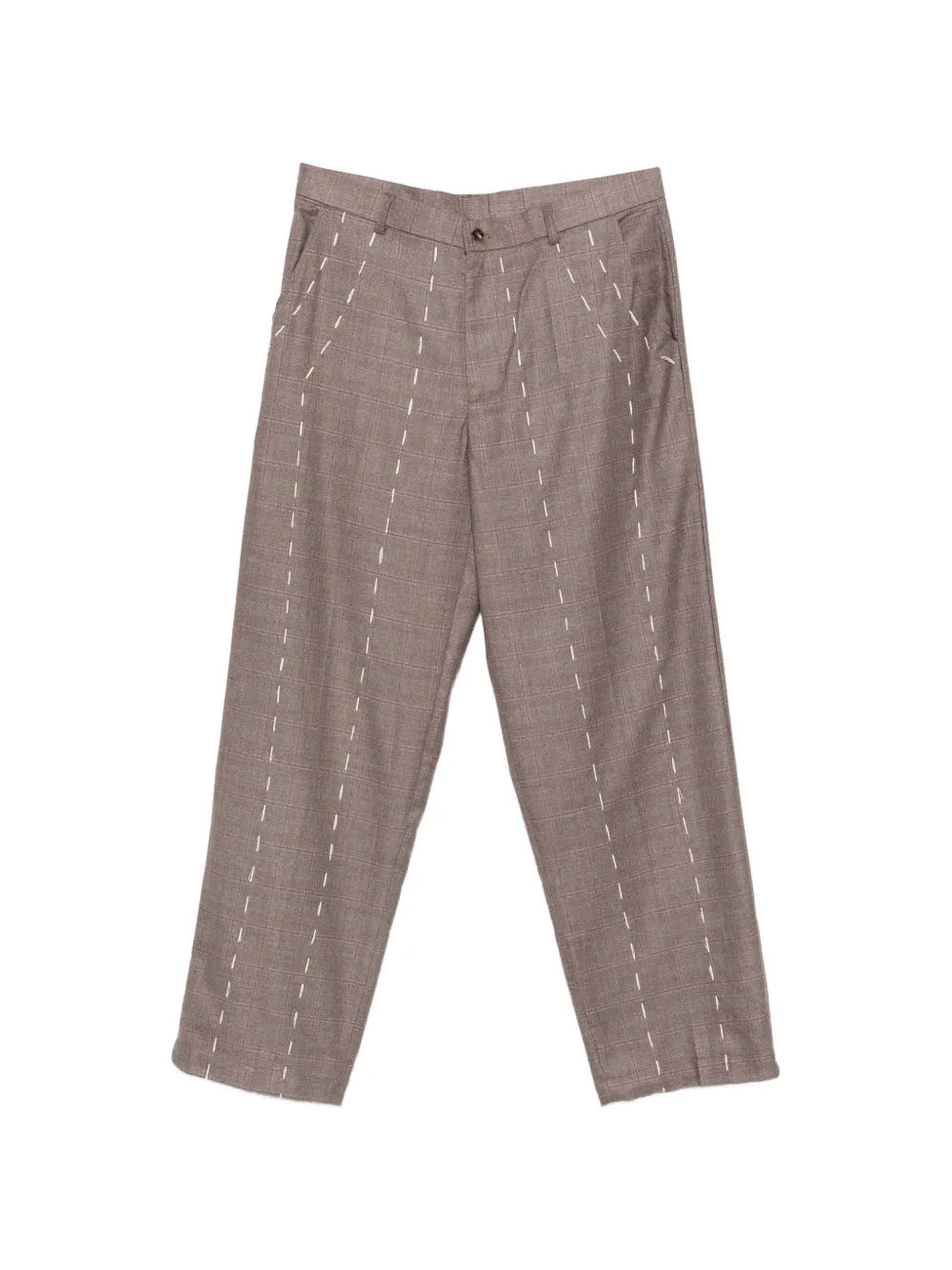 KidSuper dash plaid trousers - Marrone