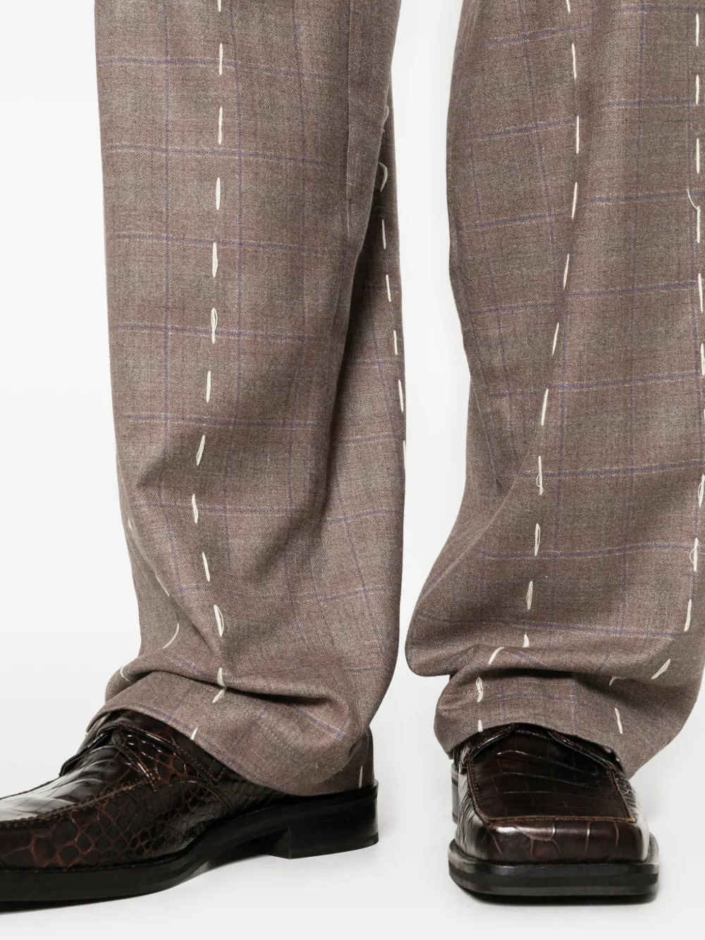 KidSuper Geruite broek Bruin