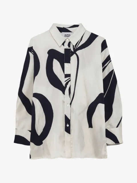 ALPHA STUDIO camisa con estampado gráfico