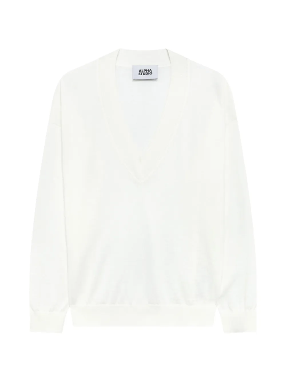 ALPHA STUDIO V-neck sweater - Bianco