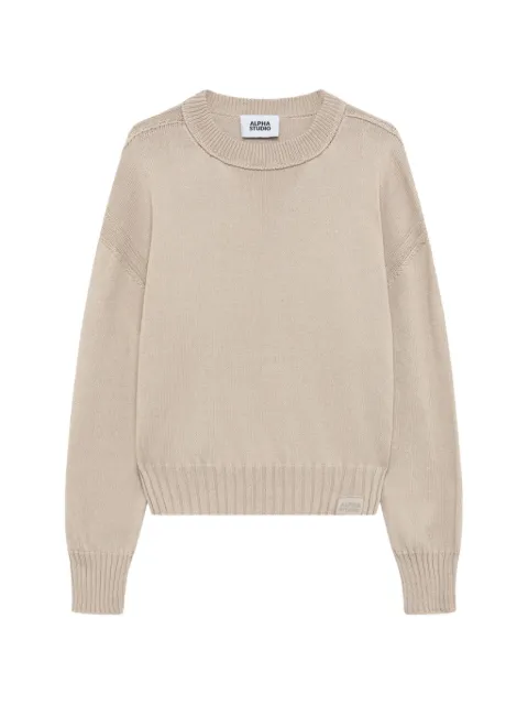 ALPHA STUDIO ribbed hem sweater