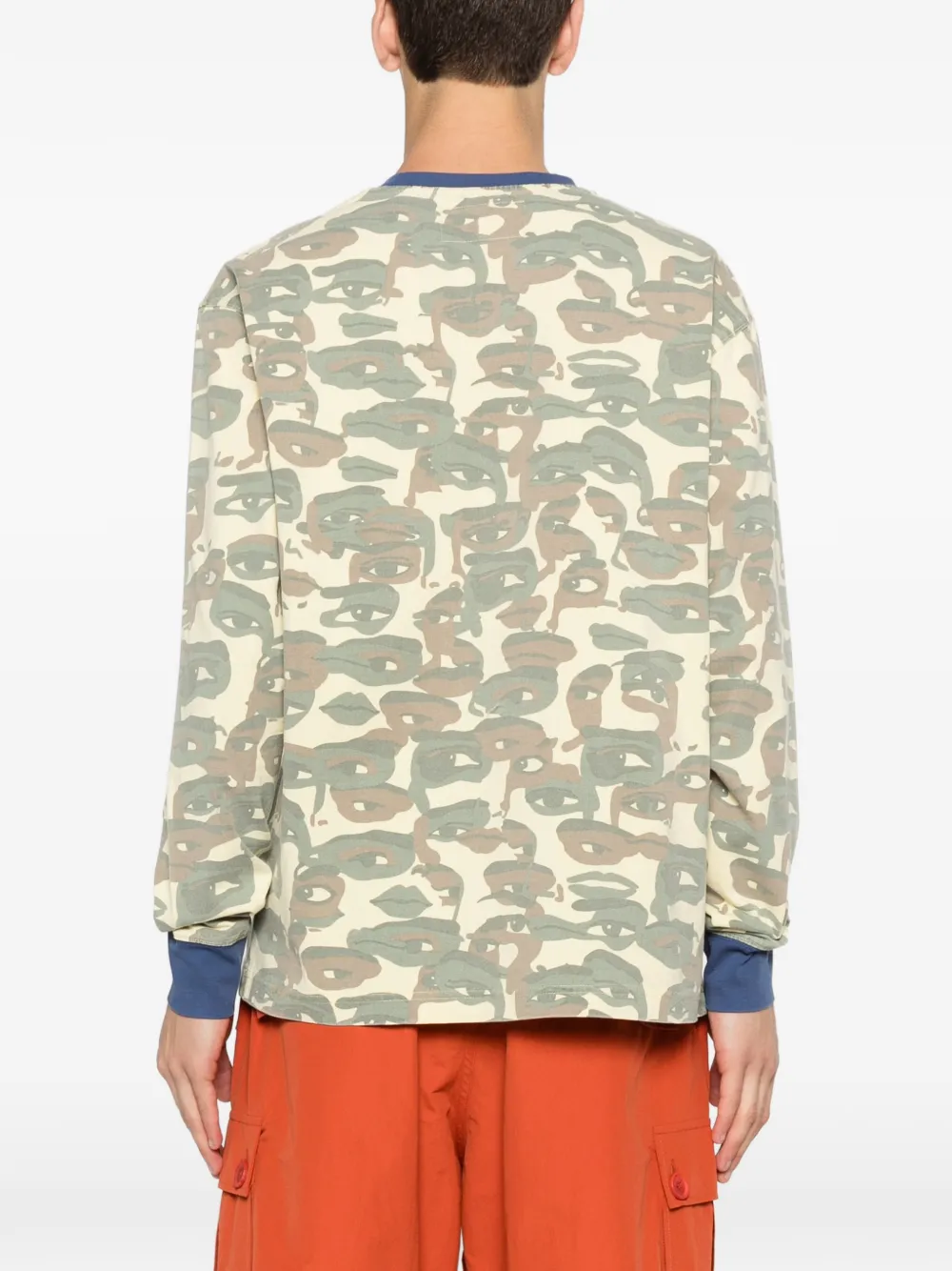 KidSuper Face T-shirt met camouflageprint Beige