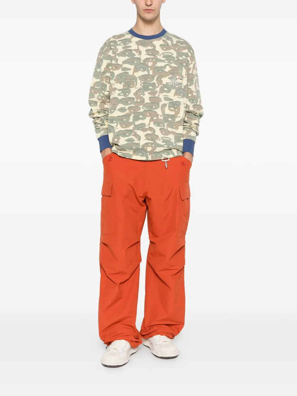 KidSuper Face T-shirt met camouflageprint Beige