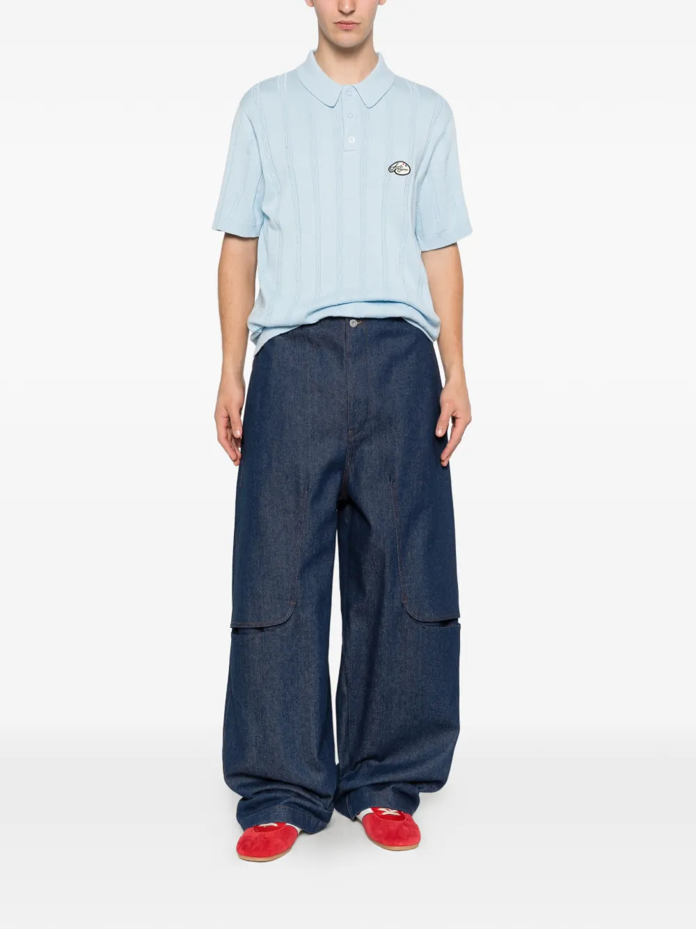 KidSuper Poloshirt met geborduurd logo Blauw