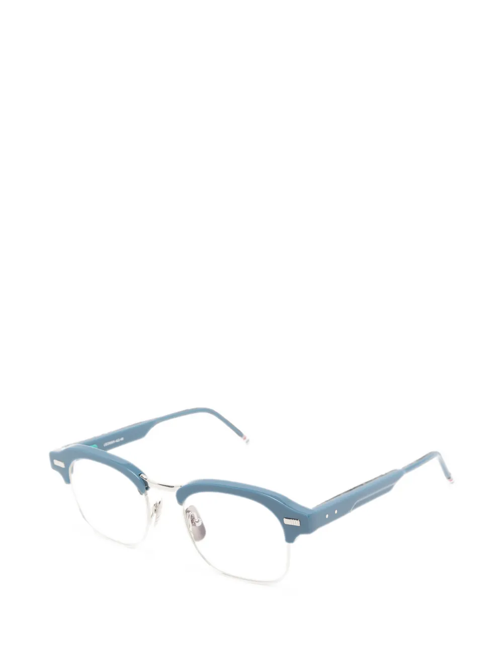 Thom Browne Eyewear Zonnebril met wenkbrauw montuur Blauw
