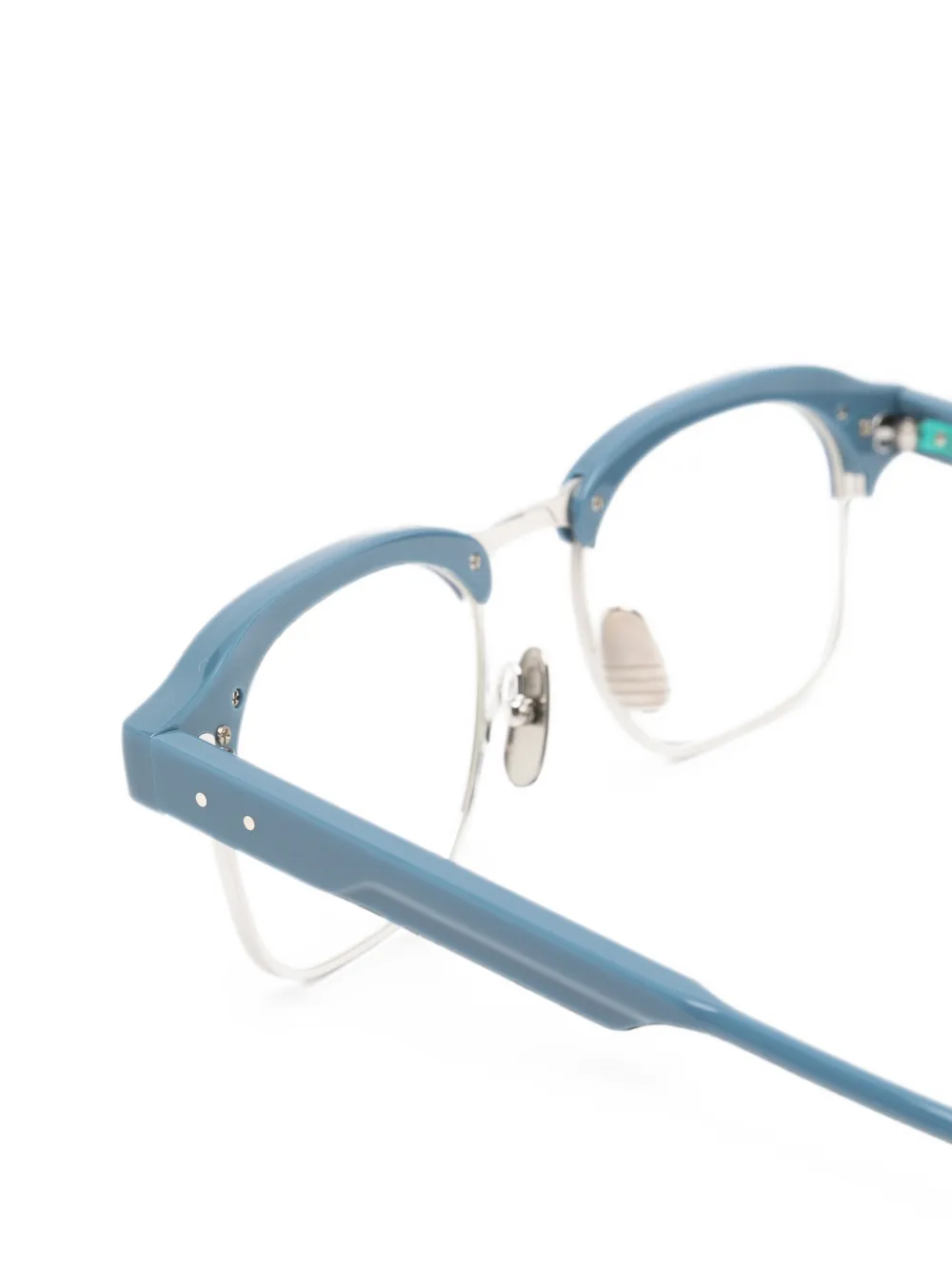 Thom Browne Eyewear Zonnebril met wenkbrauw montuur Blauw