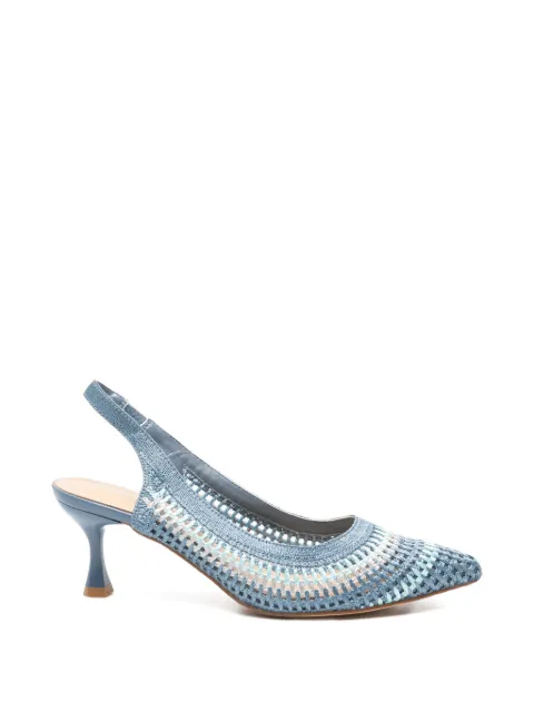 KEYS woven slingback pumps