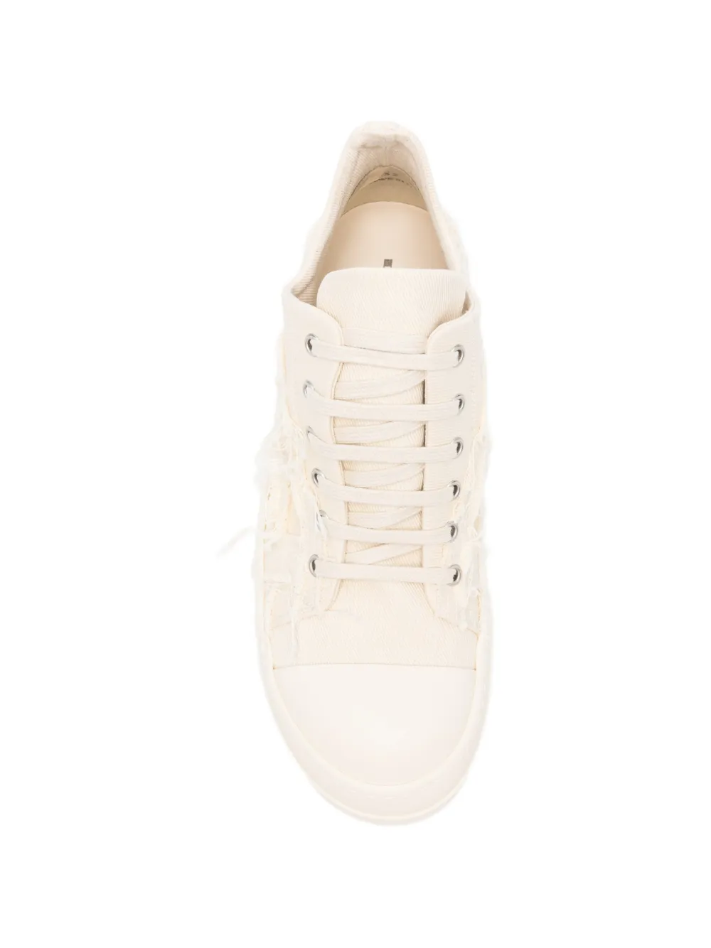 Rick Owens DRKSHDW distressed lace-up sneakers Beige