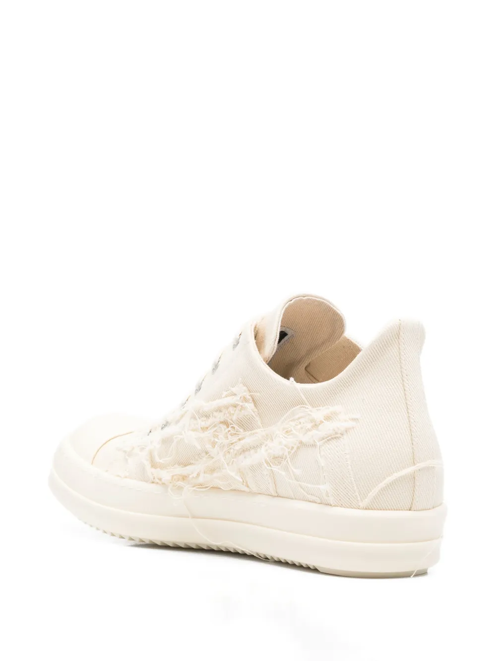 Rick Owens DRKSHDW distressed lace-up sneakers Beige
