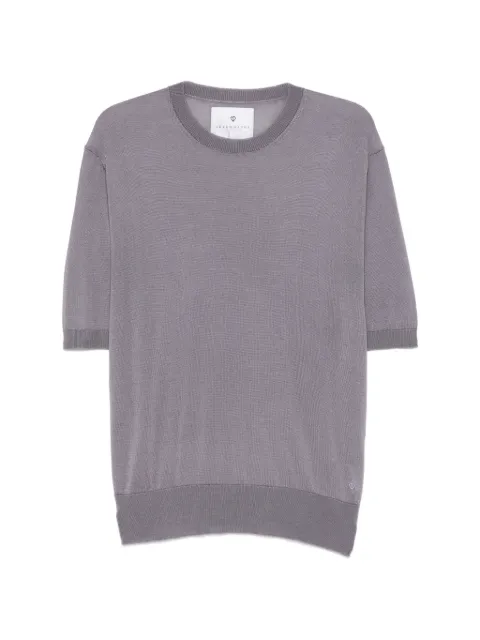 SEVEN GAUGE short-sleeve ribbed-trim sweater