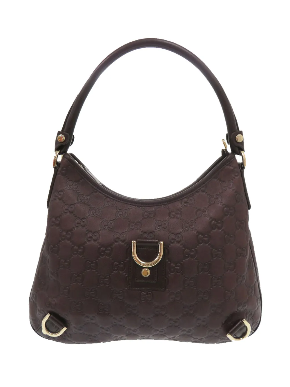 Gucci Pre-Owned 2000-2015 Guccissima Abbey D Ring shoulder bag - Marrone