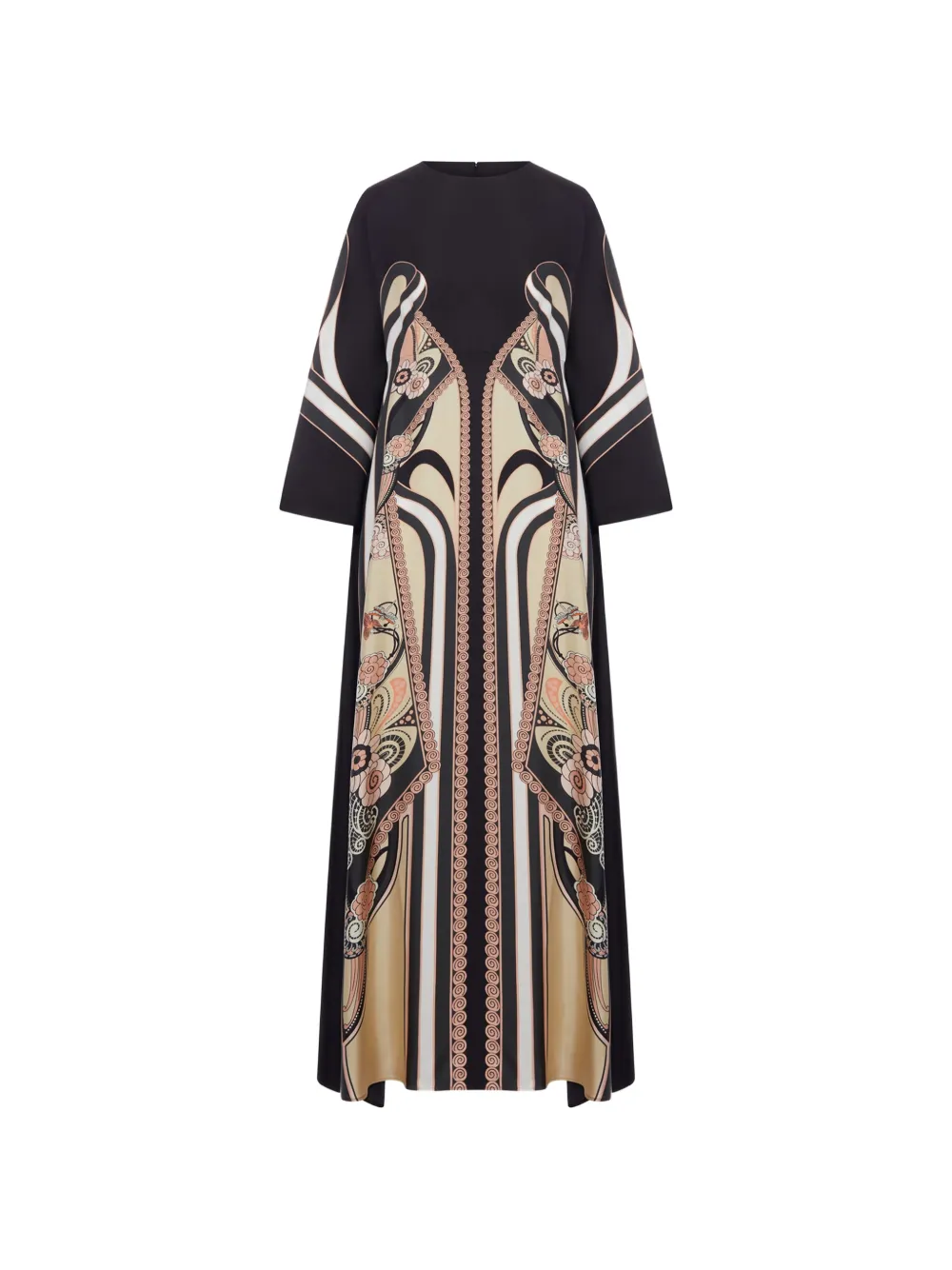 La DoubleJ crew-neck silk dress - Nero