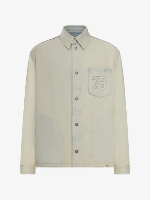 Golden Goose work jacket in light sand-colored denim