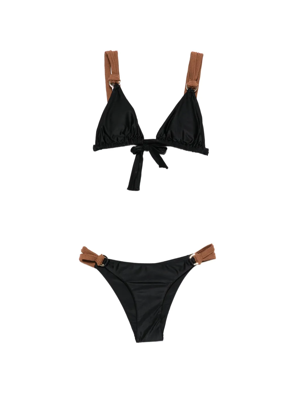 Lenny Niemeyer ring-detail triangle bikini - Schwarz