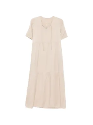 Miu Miu Pre-Owned 2007 Pleated T-shirt Dress | Neutrals | FARFETCH BH