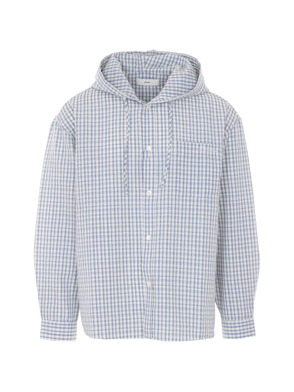 DUNST hooded check shirt jacket - Blu