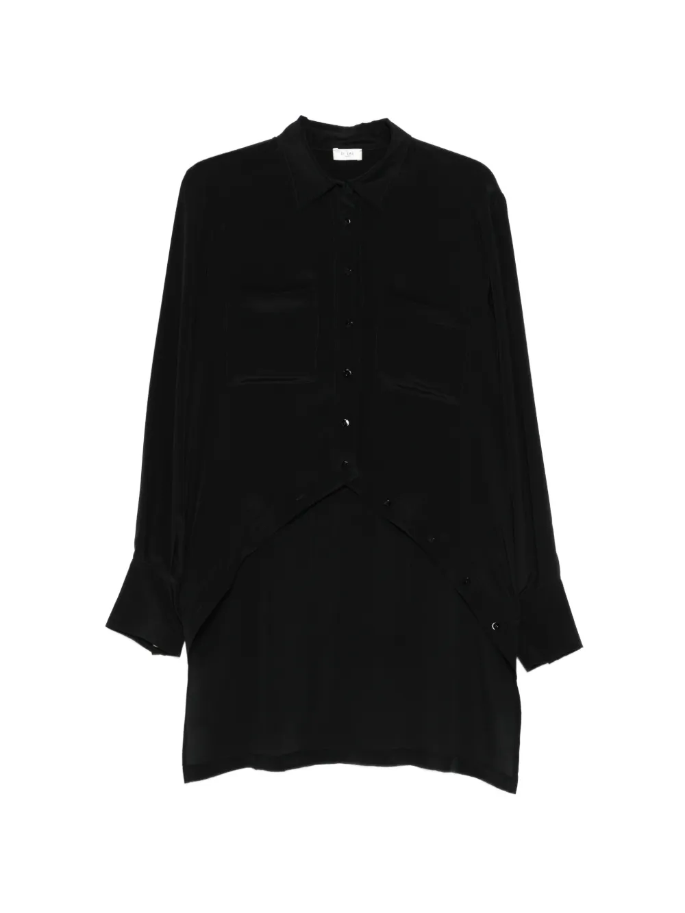 DI.LA3 PARI' asymmetric-hem shirt - Nero