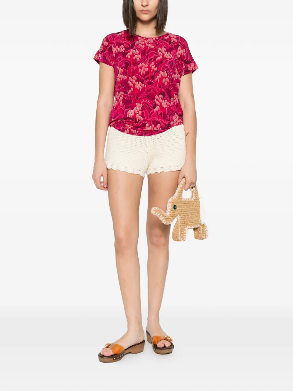 Siyu floral-print T-shirt - Rosa