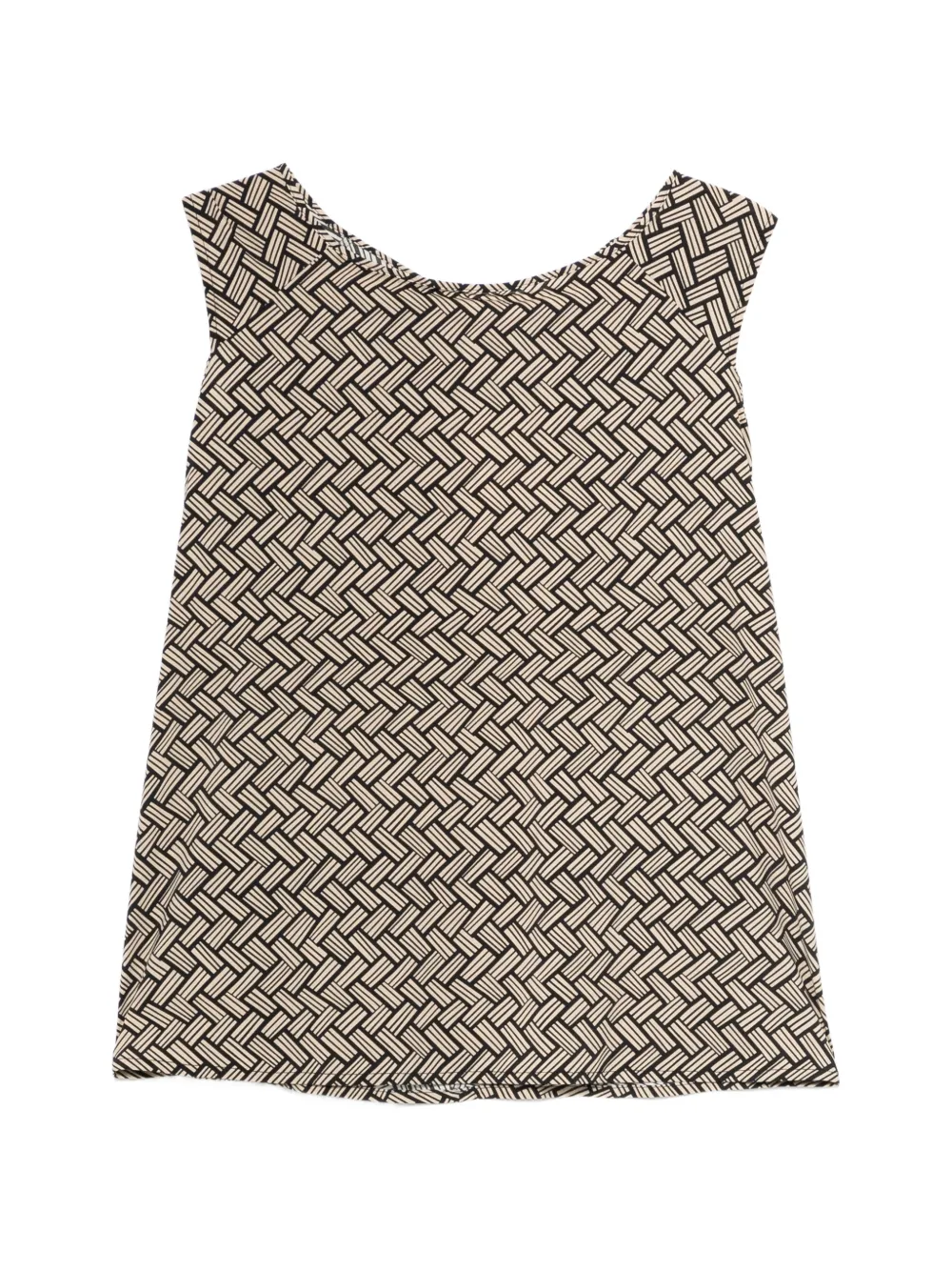 Siyu geometric-pattern sleeveless blouse - Toni neutri