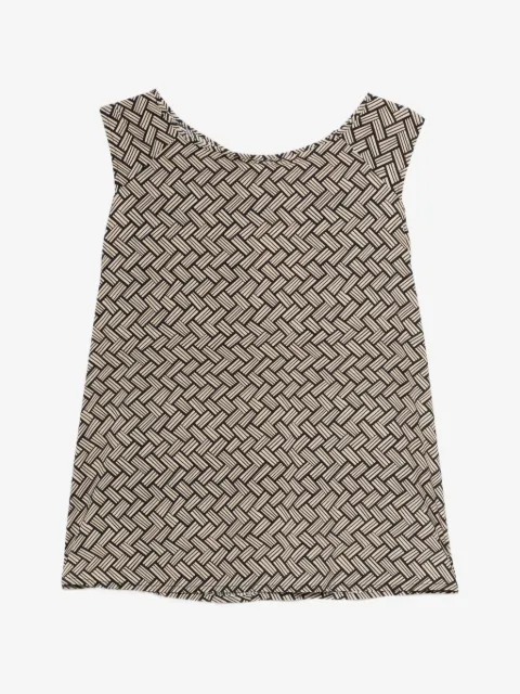 Siyu geometric-pattern sleeveless blouse