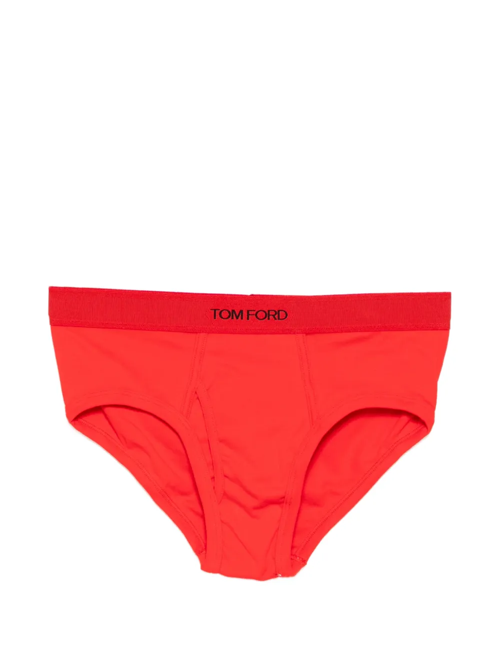 TOM FORD logo-waistband jersey briefs - Rosso