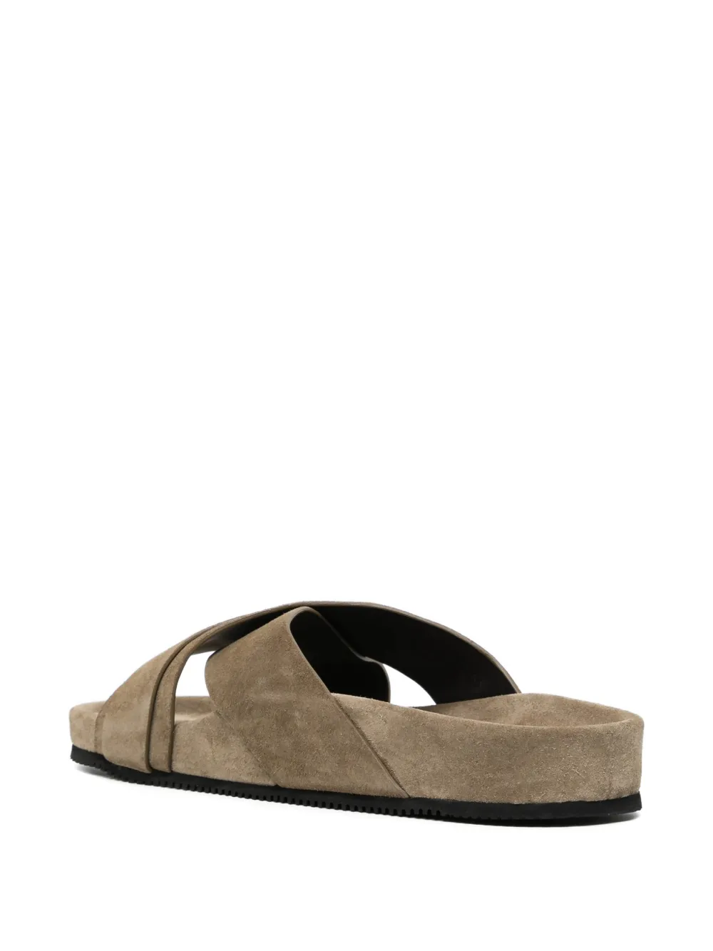 TOM FORD T logo crossover sandals Beige