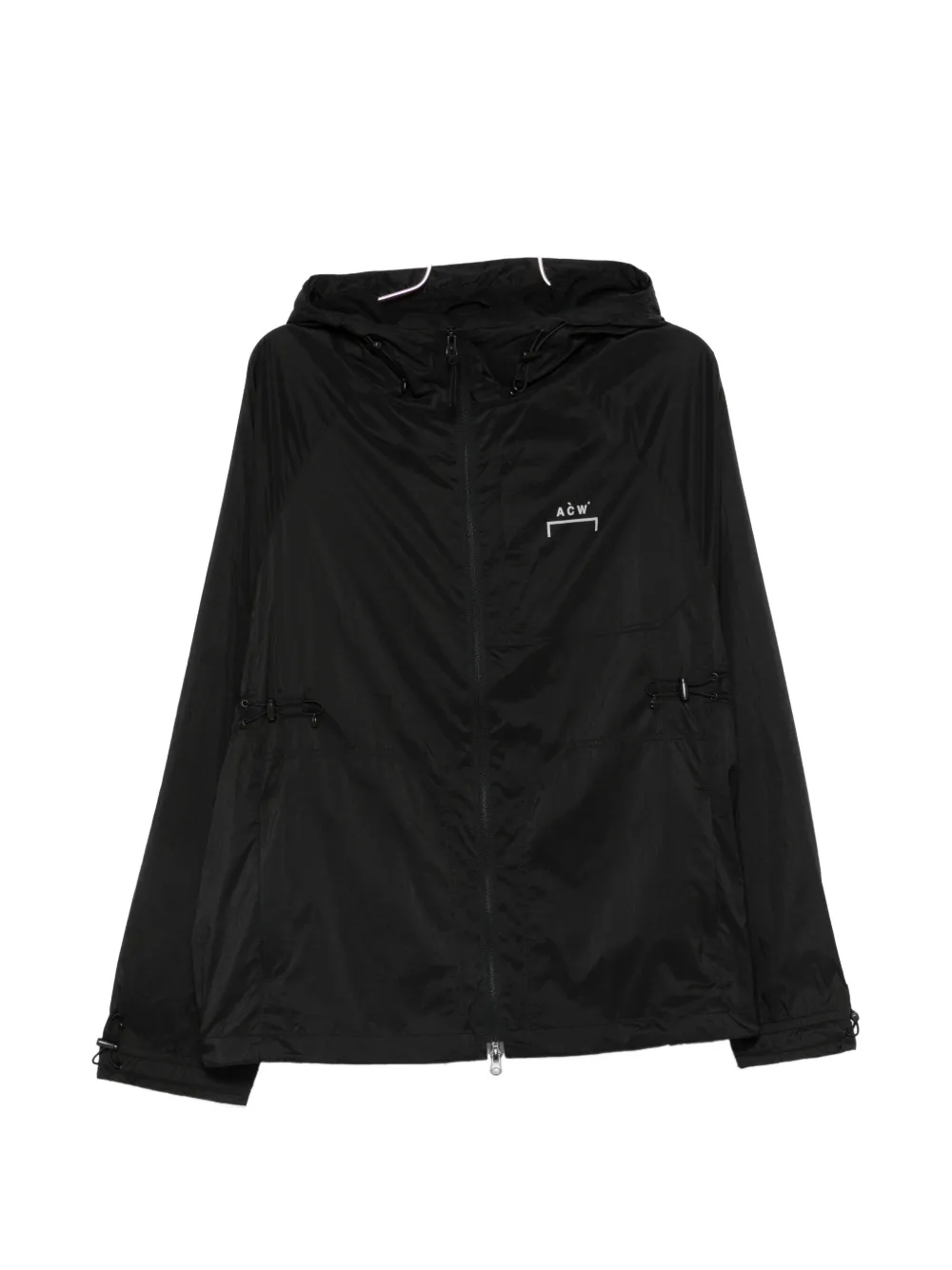 A-COLD-WALL* logo-print drawstring hooded jacket - Nero
