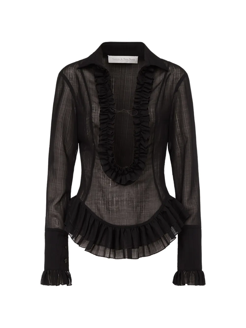 Ludovic de Saint Sernin Duchesse ruffled shirt - Nero