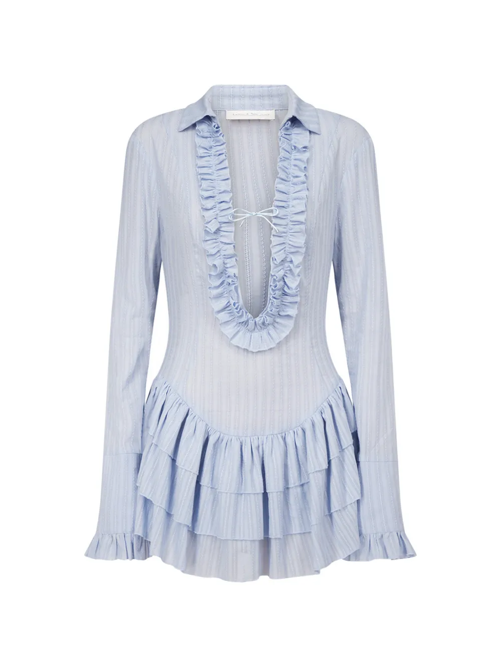Ludovic de Saint Sernin Dolce ruffled mini dress - Blu