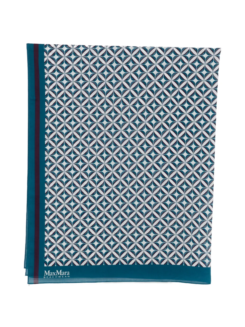 Max Mara Elfi geometric-print pareo - Blue