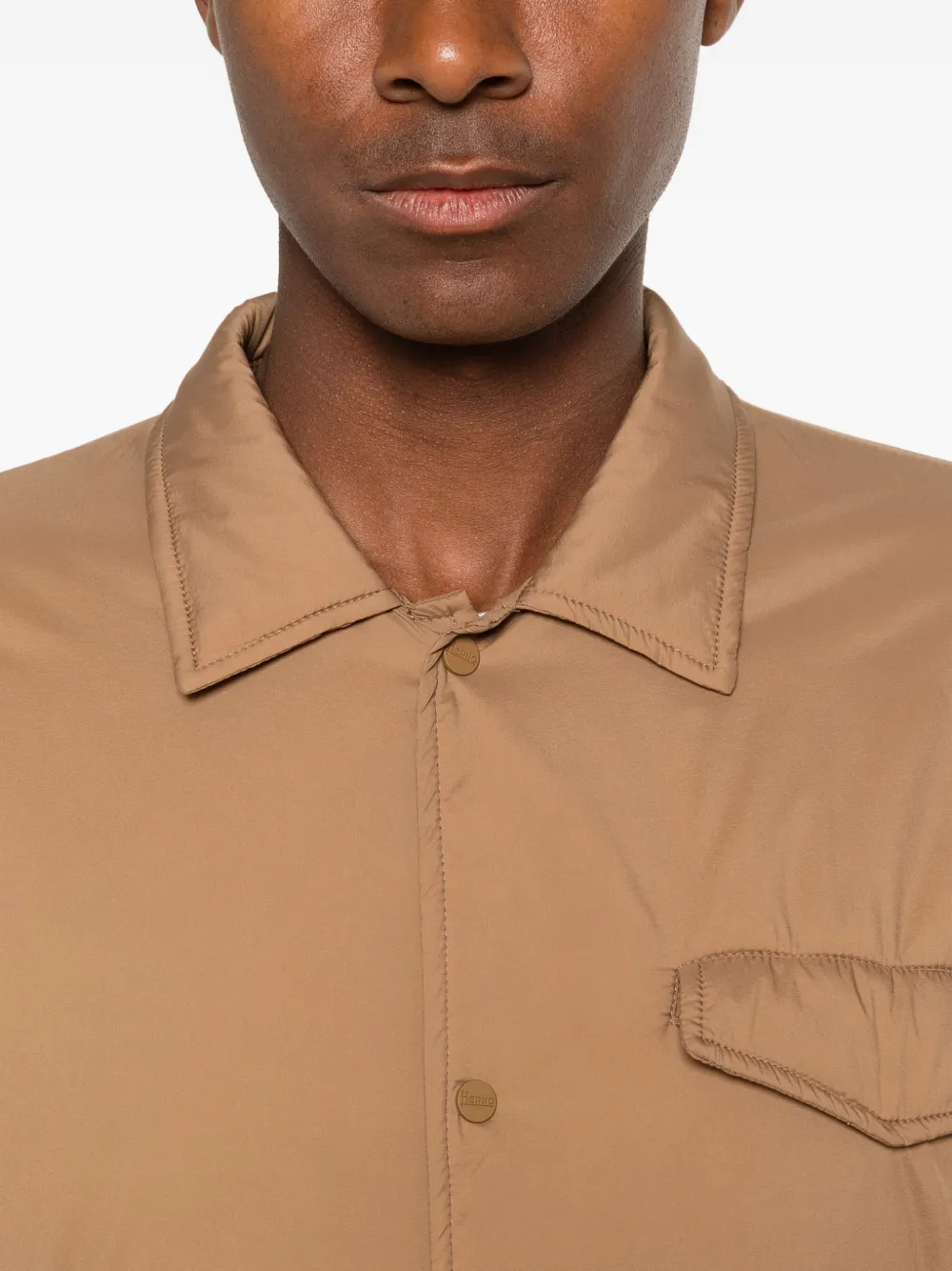 Herno Gewatteerd shirtjack Bruin