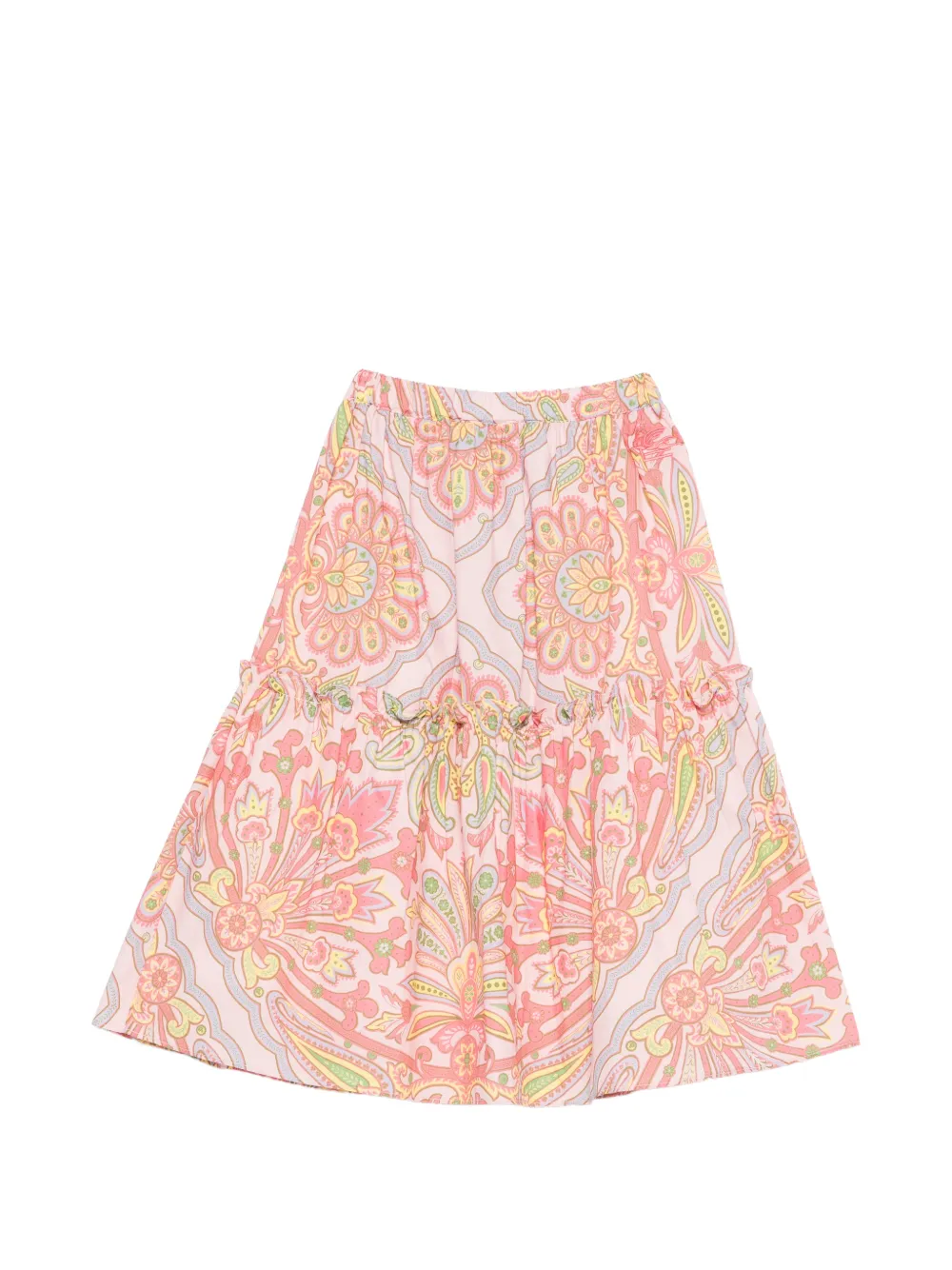 ETRO KIDS Rok met ruches en paisley-print Roze