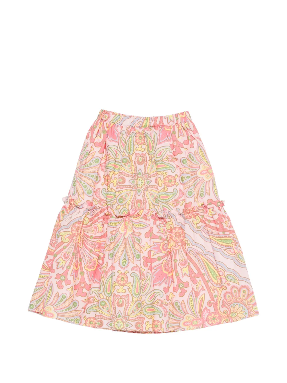 ETRO KIDS ruffled paisley skirt - Rosa
