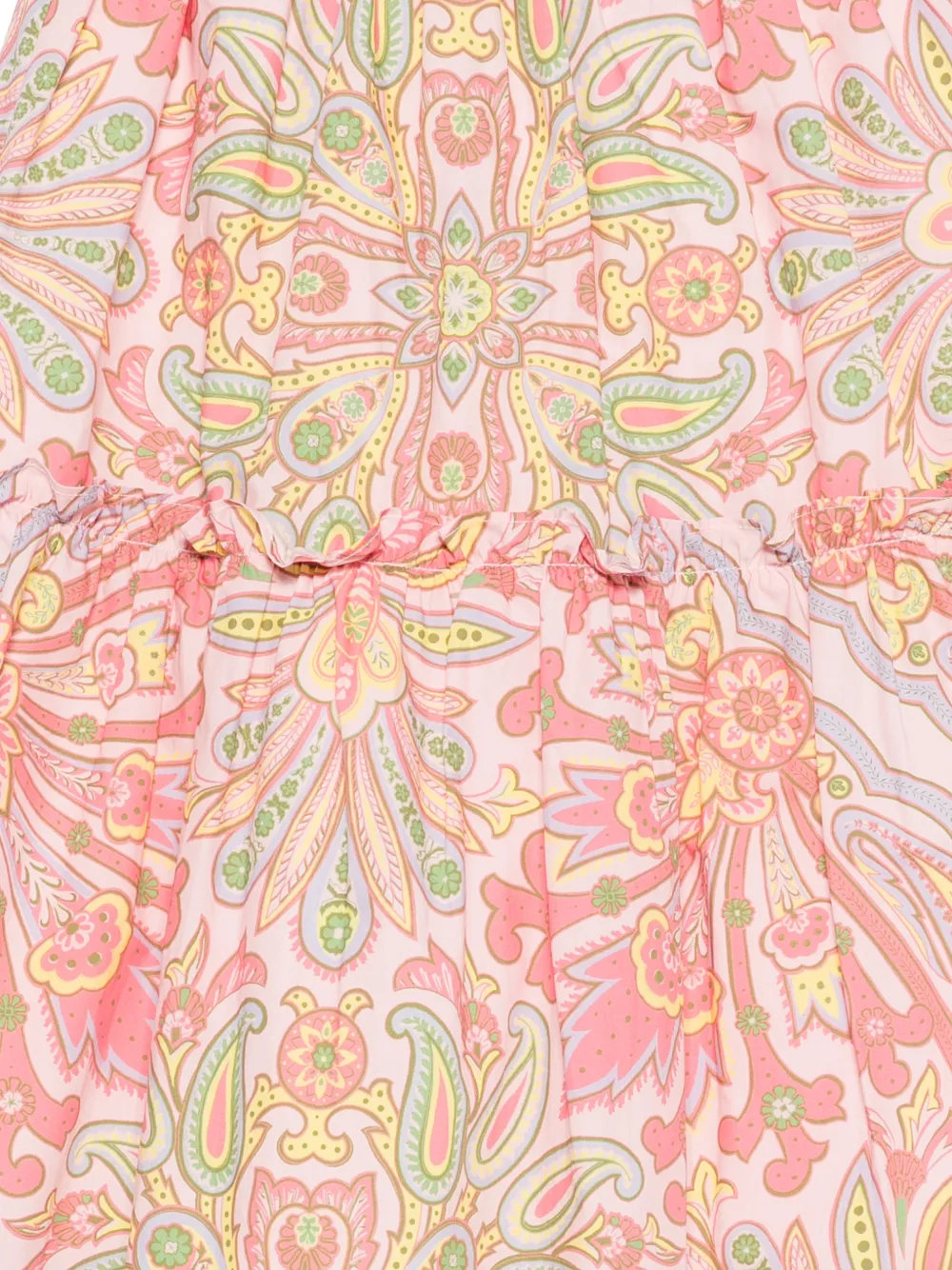 ETRO KIDS Rok met ruches en paisley-print Roze