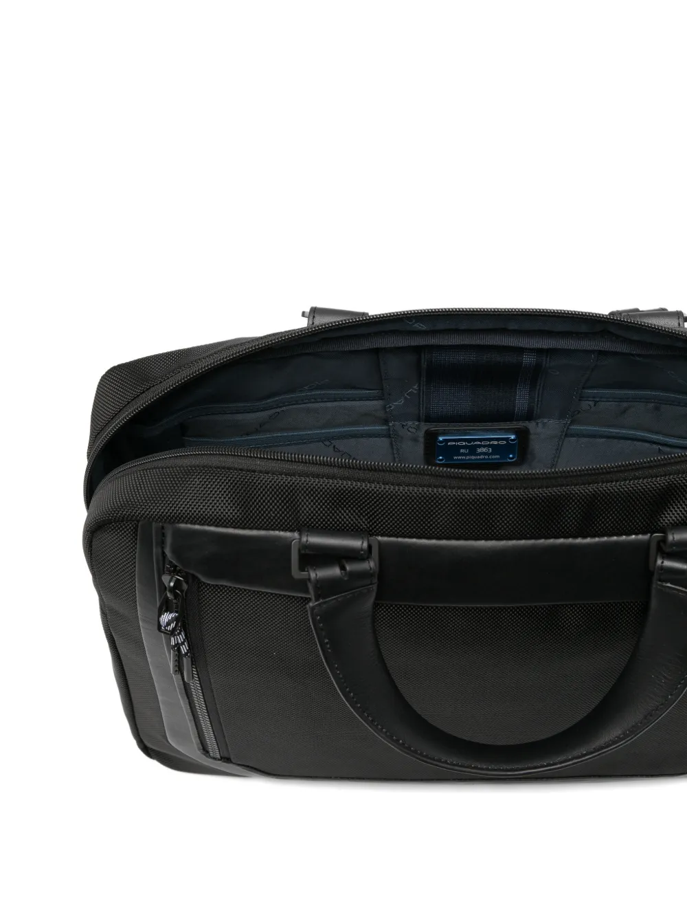 PIQUADRO Laptoptas met rits en handvat Zwart