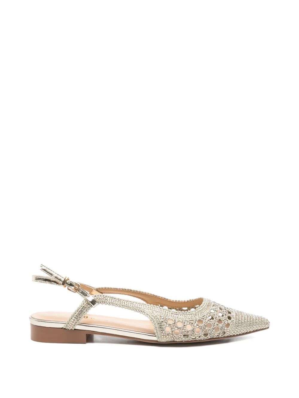 Chiconic Mesh pumps met puntige neus Goud