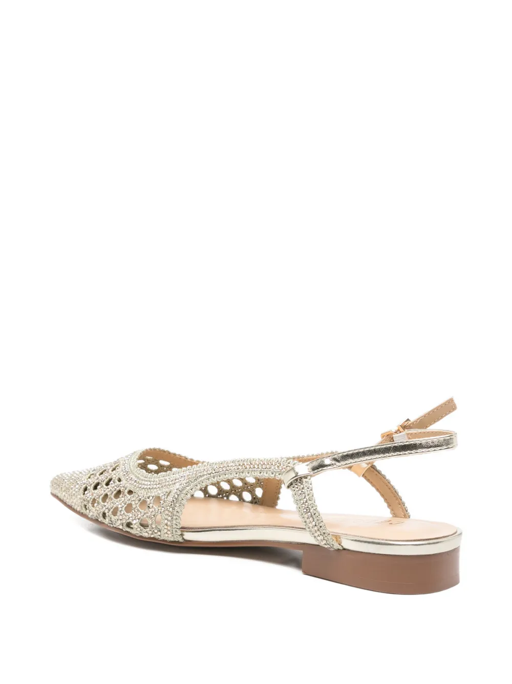 chiconic Mesh pumps met puntige neus Goud