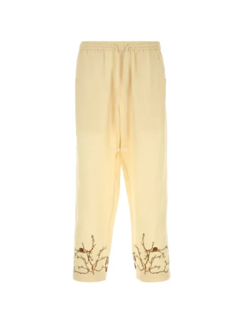 Baziszt embroidery drawstring trousers