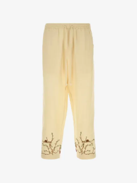 Baziszt embroidery drawstring trousers