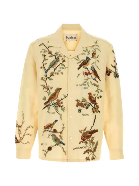 Baziszt avian floral shirt