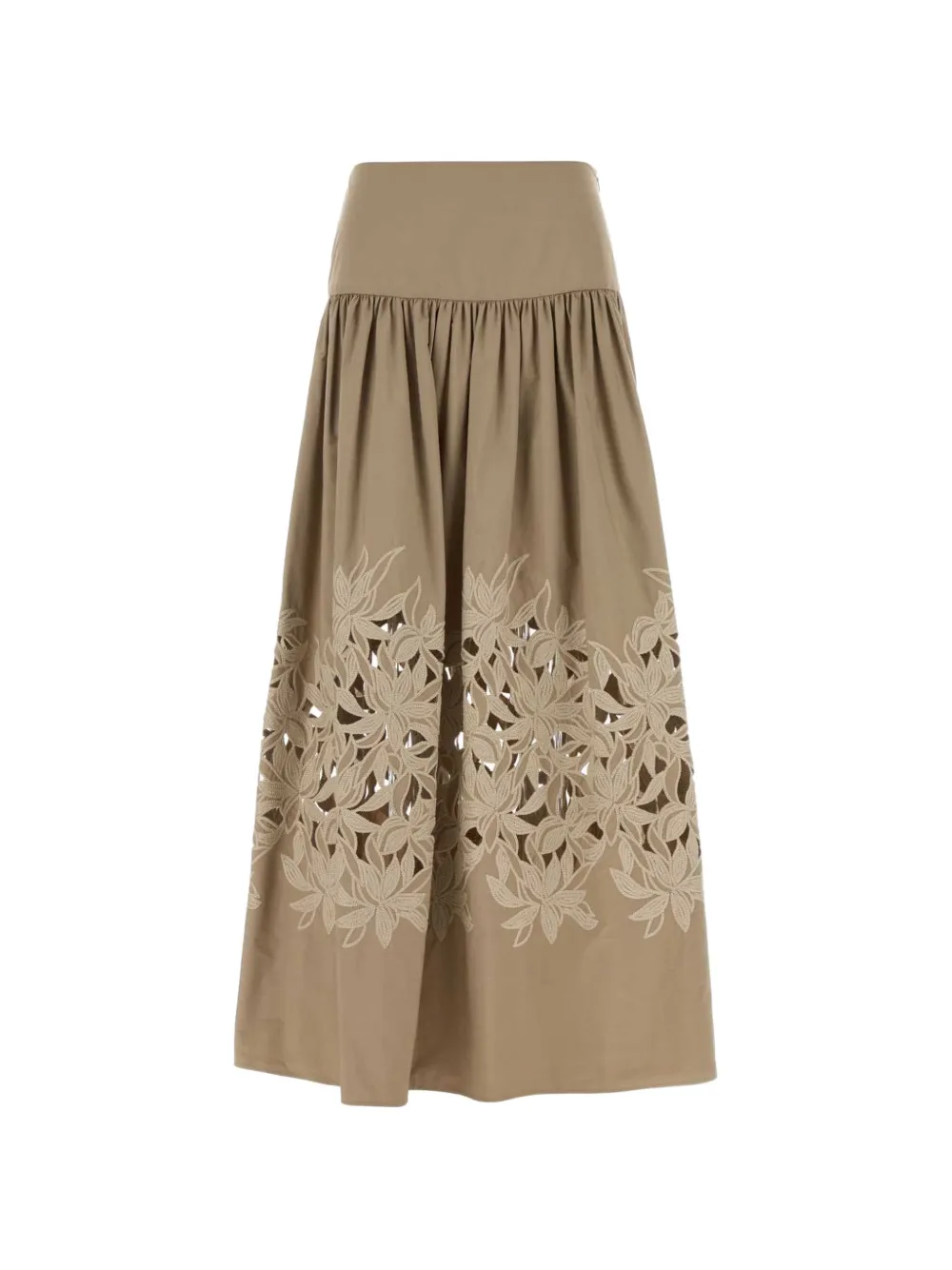 Agnona Gonna a fiori con cut-out - Toni neutri