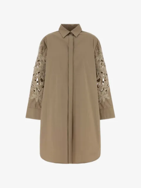 Agnona poplin floral dress