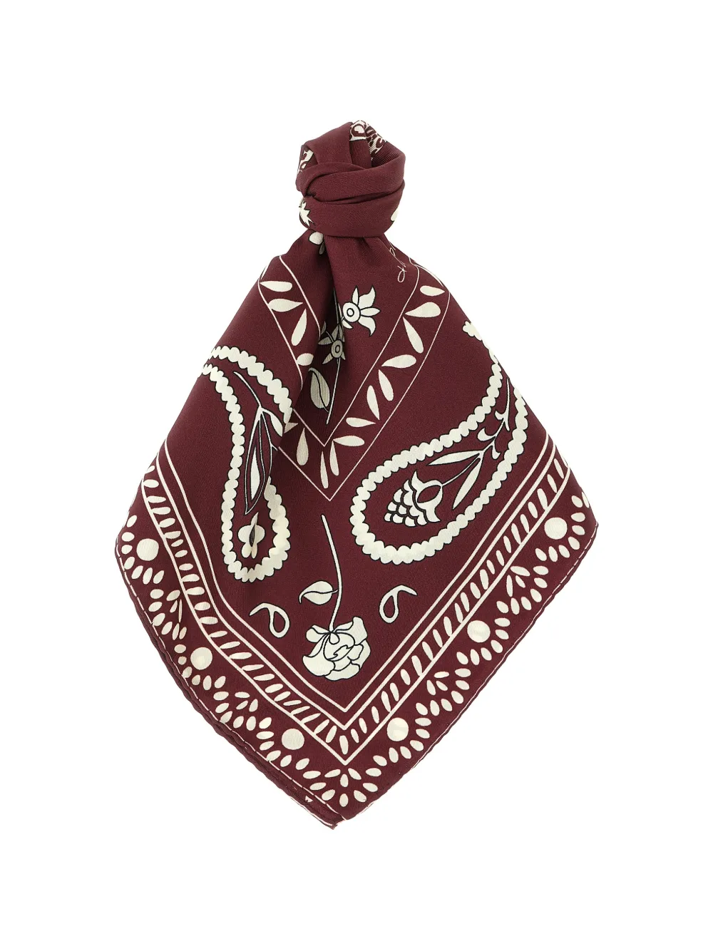 Alberto Biani patterned silk scarf - Rosso