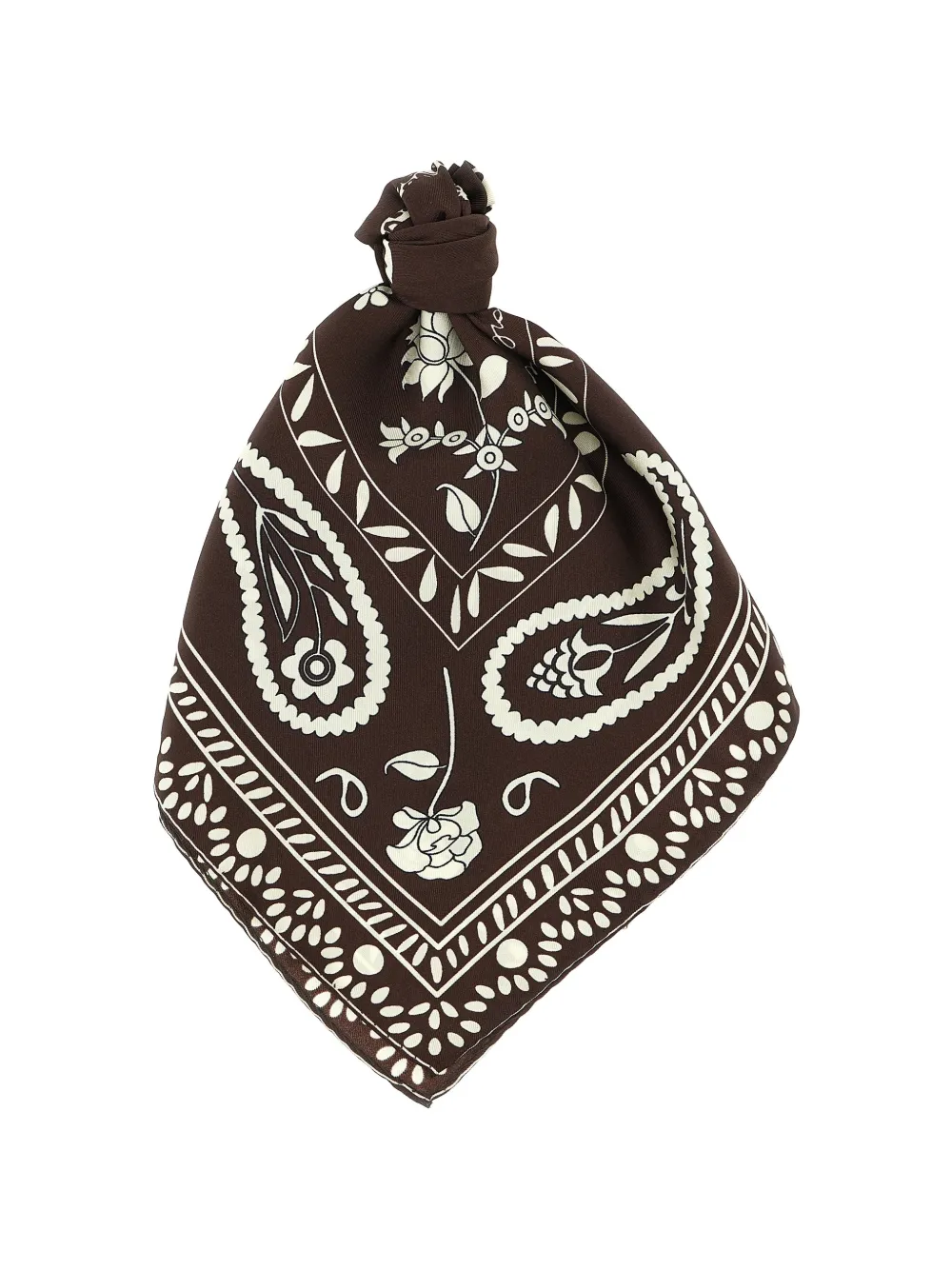 Alberto Biani patterned silk scarf - Marrone