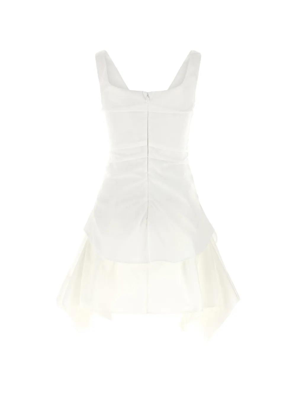 Alexander McQueen Gesmockte mini-jurk Wit